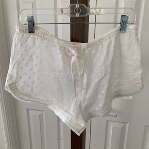 Victoria's Secret White Polka Dot Sleep Shorts